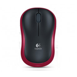 Беспроводная мышь Logitech M185 Red, оптическая мышь для ноутбуков, приемник Nano, красный/черный